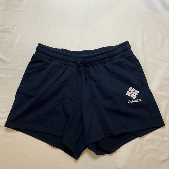 Columbia size small navy blue sweat shorts - Picture 1 of 6